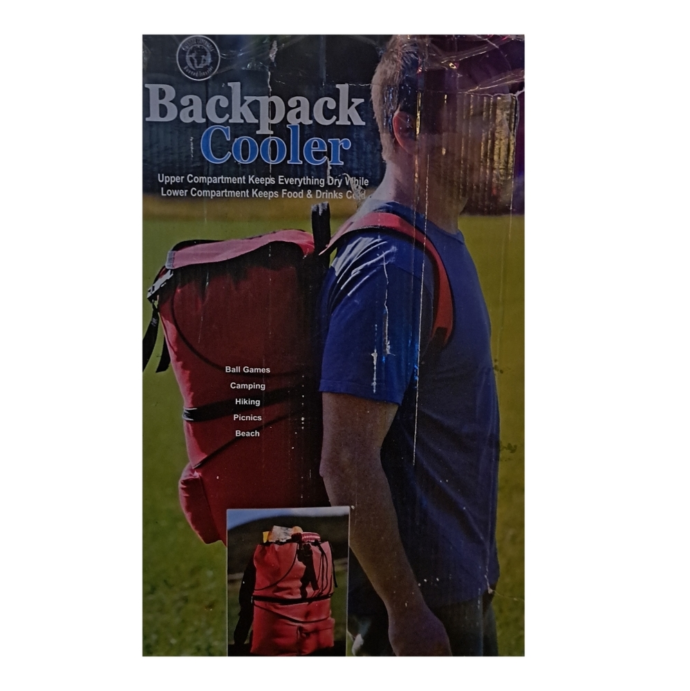 Insulated Backpack Cooler-Red - Picture 2 of 4